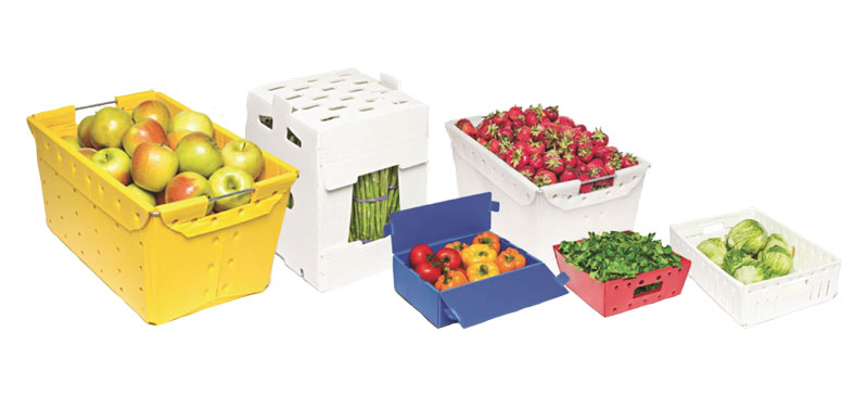 corrugated plastic container for storage